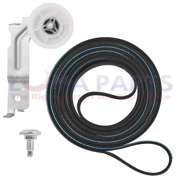Samsung DV410AEW/XAC-0001 Dryer Idler Pulley Drum Belt Kit