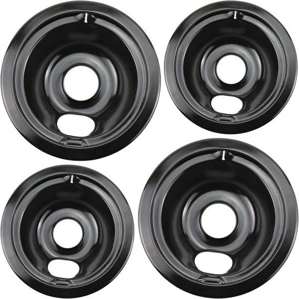 Maytag CSE7000ADB Range  Drip Pans (2) 6" (2) 8" (Black)