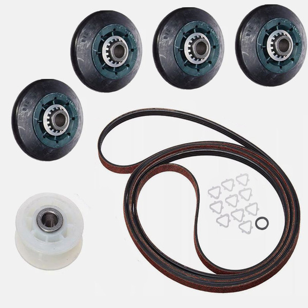 Dryer Rollers Pulley Bracket Belt Kit