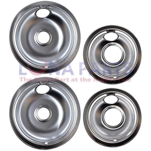 (2) 8" WB31K5025, (2) 6" WB31K5024 Steel Drip Bowl Pan