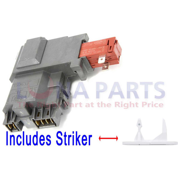 0131763202 WASHER DOOR LOCK FITS FRIGIDAIRE KENMORE GE WITH STRIKER 131763310