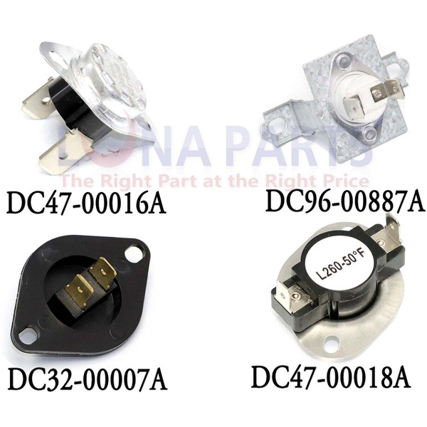 DC47-00016A DC96-00887A Thermal Fuse Thermostat Thermistor For Samsung LG Dryers