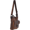 Vintage Oily Hunter Leather body Bag  - Brown