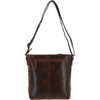 Marble Vintage Leather Body Bag-  Brown