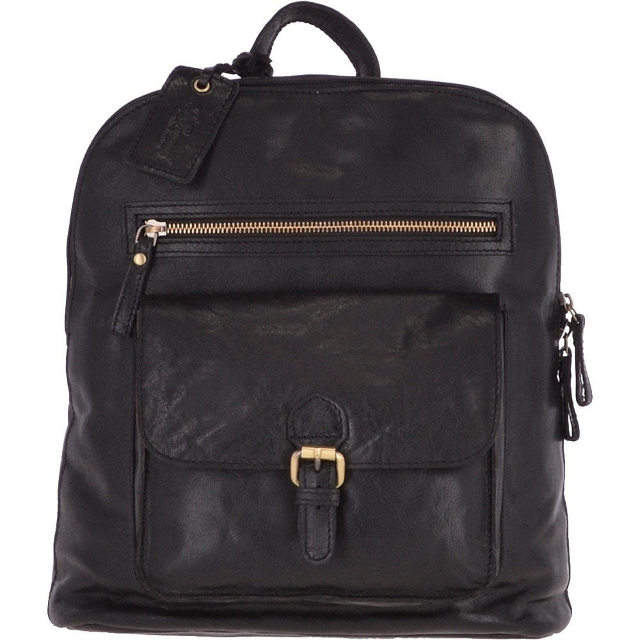 large leather backpack black 24517.1588072650