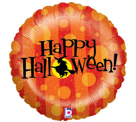 Foil Round Haunted Happy Halloween Pumpkin Balloon | Betallic