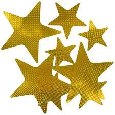 Gold Laser Stars Assorted Sizes | Alpen