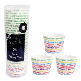 Baking Paper Cups Happy Birthday Rainbow | Shmick
