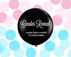 Gender Reveal 90cm Confetti Balloon | Qualatex