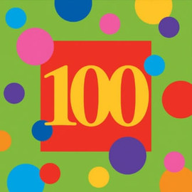 100th Birthday Spots Napkins