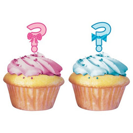 Gender Reveal 'Question Marks' Cupcake Toppers | Creative Converting