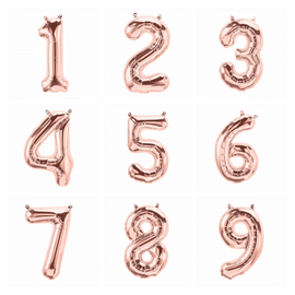 Air Filled Rose Gold 16" Alphabet Foil Number Balloon | Northstar
