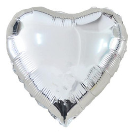 Foil Heart Shaped Silver Balloon | Anagram