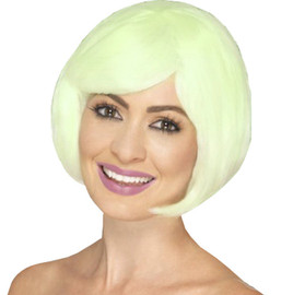 1980's Babe Bob Party Glow in the Dark Wig | Smiffy's