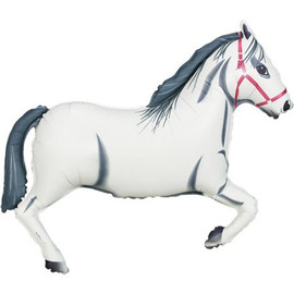 Foil Supershape Horse White Balloon | Betallic