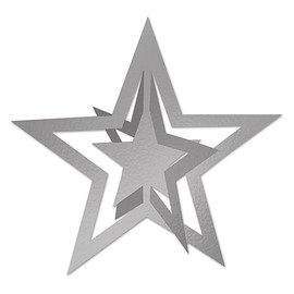 3-D Foil Silver Star Cutout | Beistle