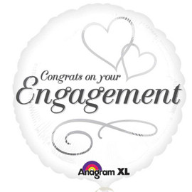 Foil Round Congrats on Your Engagement Balloon | Anagram