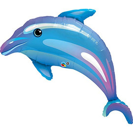 Foil Supershape Blue Dolphin Balloon | Qualatex