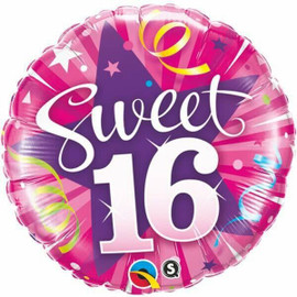 Foil Round 'Sweet Sixteen' Balloon | Qualatex