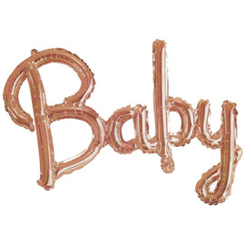 Foil Air Fill 'Baby' Rose Gold Balloon | Artwrap