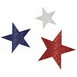 Patriotic Mini Glitter Star Cutouts | Amscan