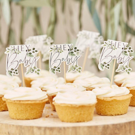 Hey Baby Shower Cupcake Toppers | Ginger Ray