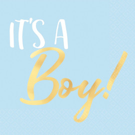 It's A Boy Blue Baby Shower Cocktail Napkins | Amscan