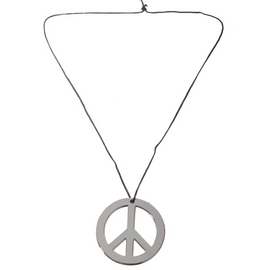 Peace Sign Necklace Silver | Trademart
