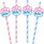 Gender Reveal Boy/Girl Paper Straws with toppers | Amscan