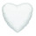Foil Heart Shaped White Balloon | Anagram