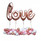 Foil Giant Script 'LOVE' Set Rose Gold Balloons | Alpen