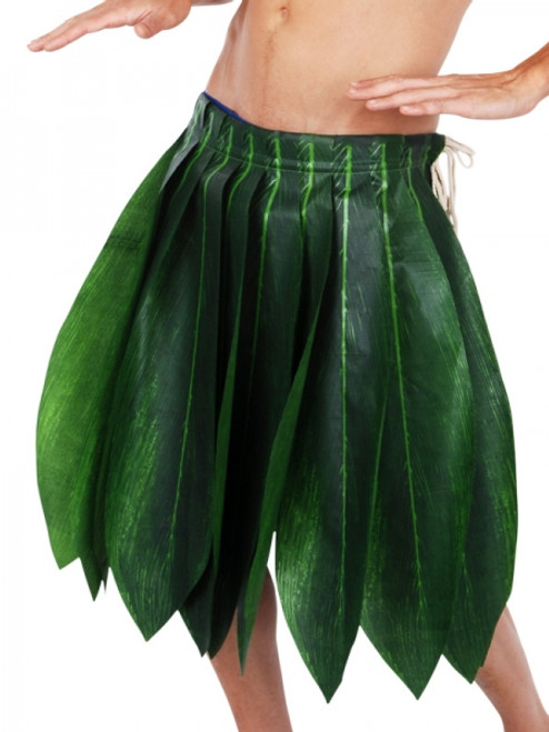 Hawaiian Grass Skirt Costume for Woman, Leaf Hula Skirt with Flower Leis  Coconut Shell Bra Bikini Top