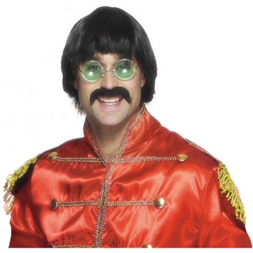 1970's Mersey Black Wig & Tash | Smiffy's 1970's Mersey Black Wig & Tash | Smiffy's