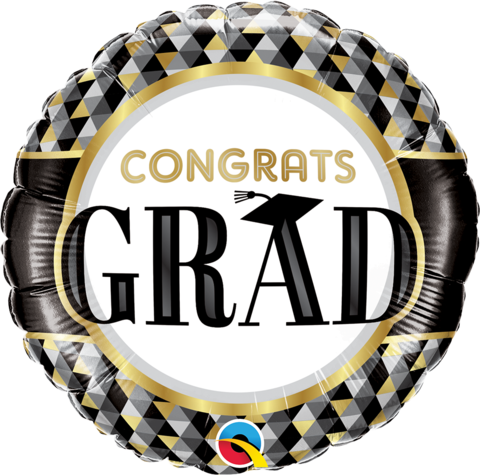 Foil Round Congrats Grad Balloon | Qualatex