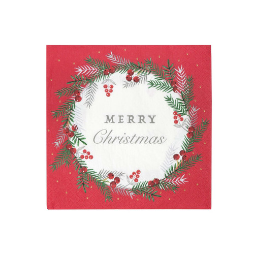Christmas Botanical Berry Luncheon Napkins | Talking Tables Christmas Botanical Berry Luncheon Napkins | Talking Tables