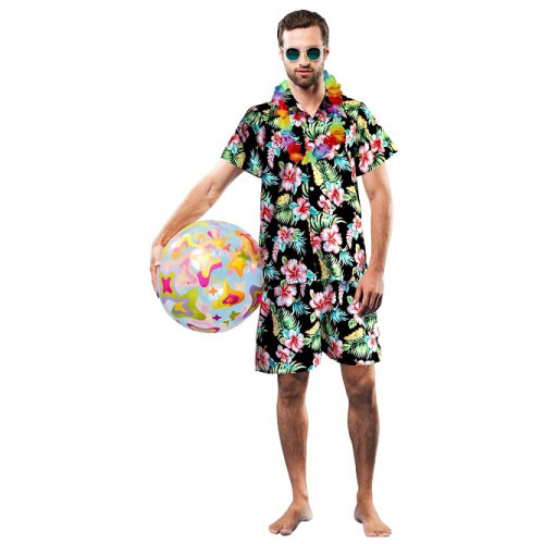 Aloha Hawaiian Man Adult Costume | Partilicious Aloha Hawaiian Man Adult Costume | Partilicious