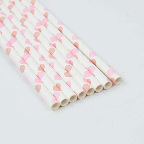 Floral Paper Straws Pink and Rose Flower Straws Cake Pop Sticks Drinking  Straws 