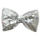 Sequin Silver Bow Tie