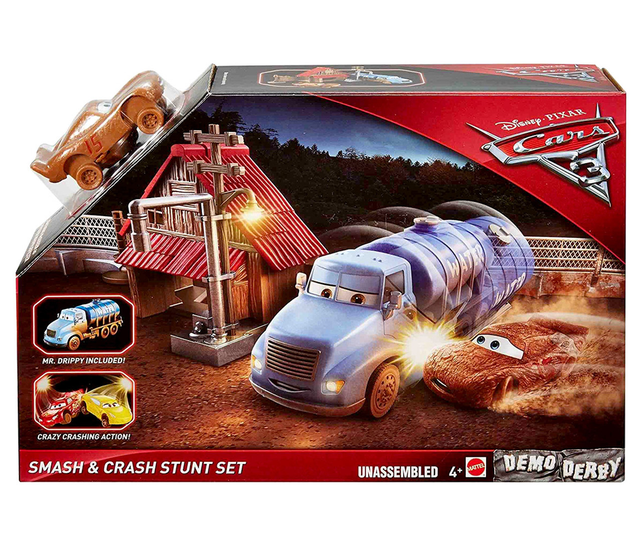 Disney Pixar Cars 3 Demo Derby Smash and Crash Stunt Track Set Novelty  Character Playsets