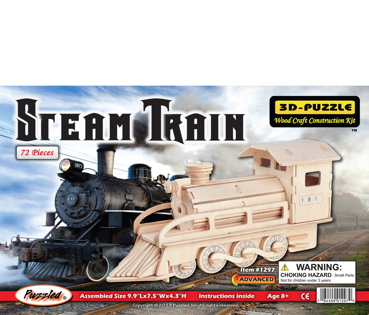 3d wooden train puzzle