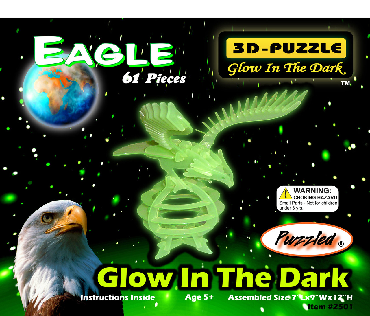 pixel puzzle eagle 3d