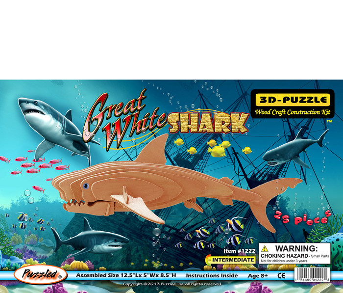 3d pixel puzzle shark instructions