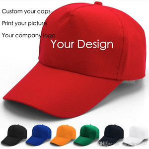 Customized cotton unisex adjustable size red summer cap