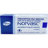 Norvasc 5mg Tablets (30) amlodipine