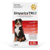 Simparica TRIO (Flea, Tick & Worms) for Dogs 40.1-60kg (6 Pack)