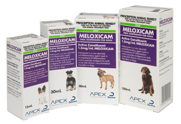 Meloxicam Dog Suspension 15ml (Apex brand)