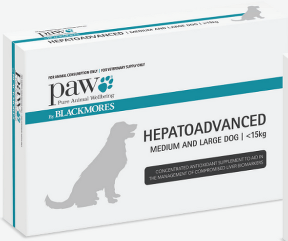 Paw Hepatoadvanced Medium and Large Dogs over 15kg (30 Tablets)