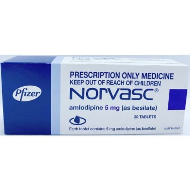 Norvasc 5mg Tablets (30) amlodipine