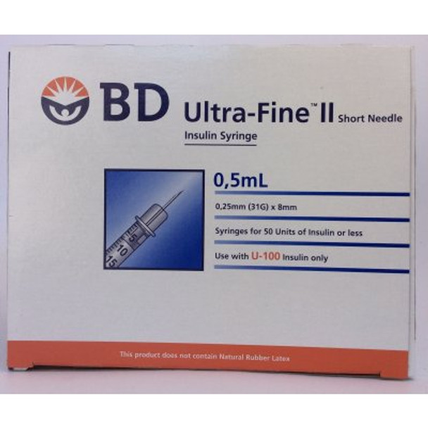 BD Ultra-Fine II 0.5mL 31G 328821 (100 Syringes)