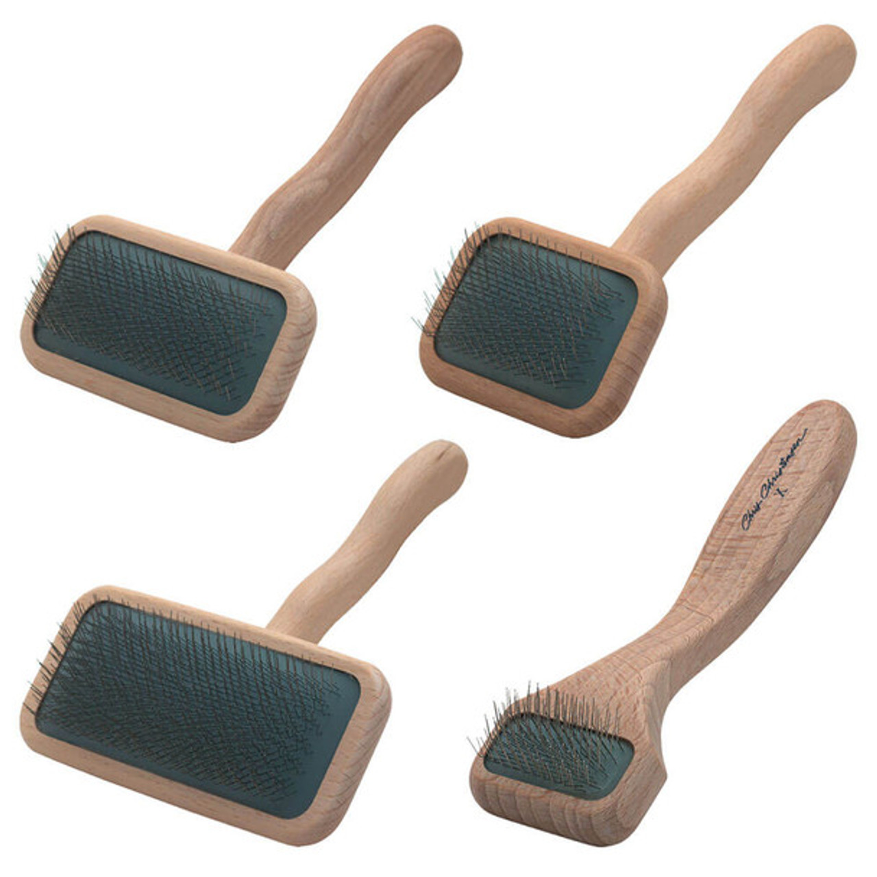 Mini Hair Brush Cleaner Tool With Metal Wire Rake And Wooden